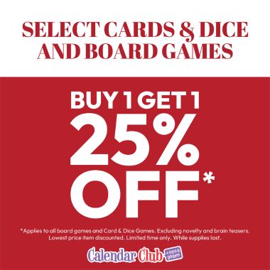 Select Board & Card Games Buy 1 Get 1 25% off icon