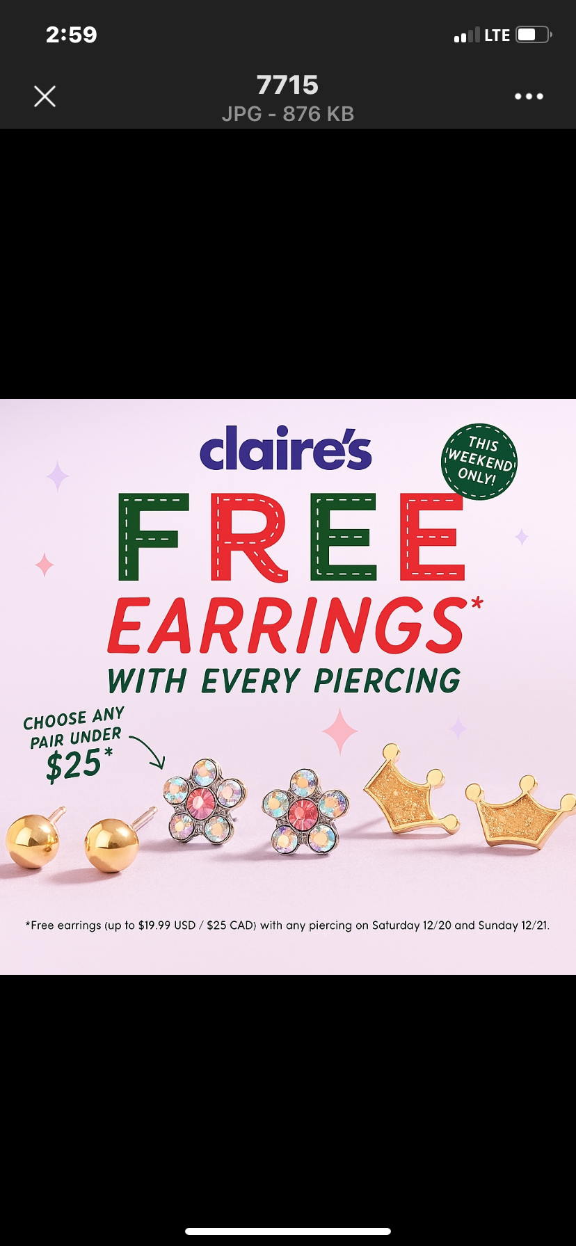 Free earrings with every piercing icon