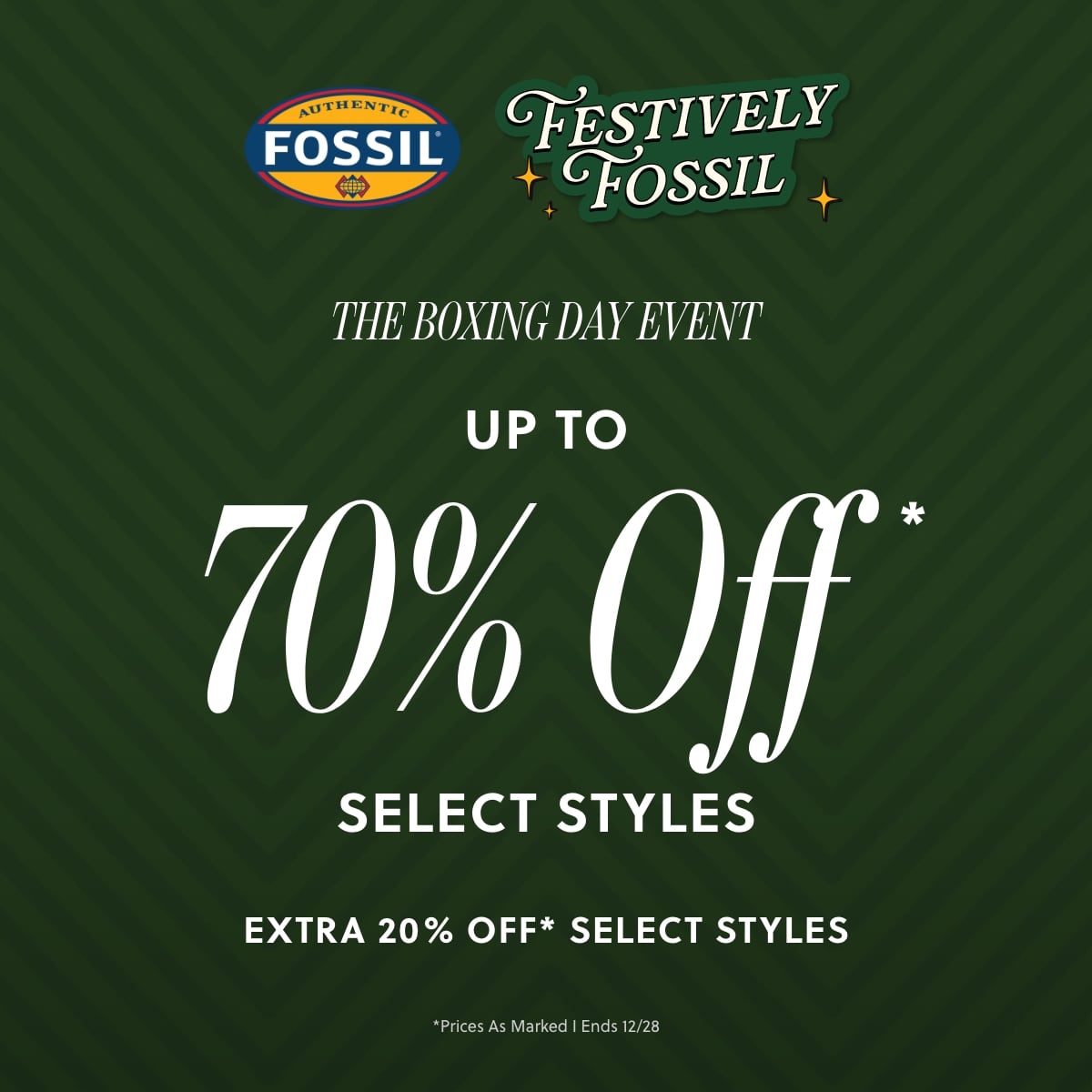 CANADA ONLY Boxing Day Up to 70% off with an extra 20% off select styles icon