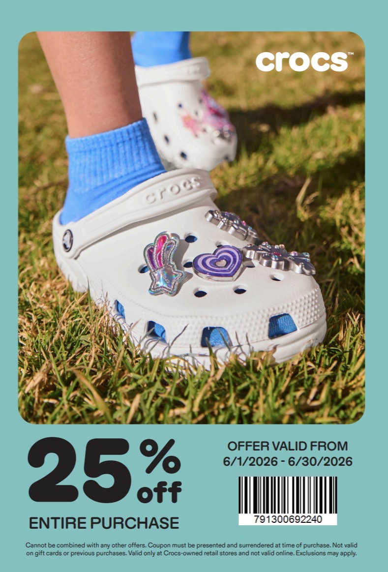 Crocs Sandals and Bags, the easiest yes! Just add sunshine. icon