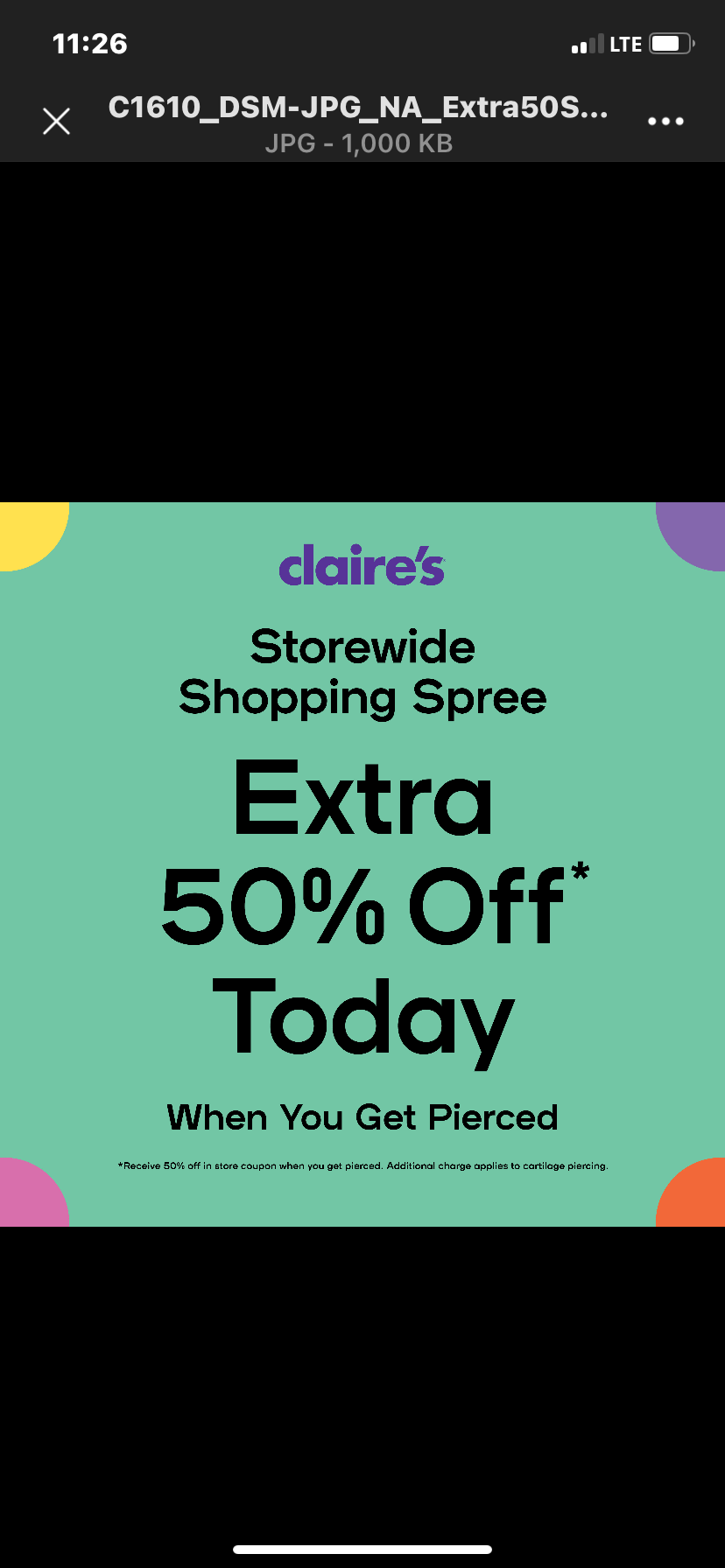 50% off when you get pierced icon